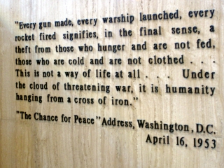 Message on Eisenhower’s Tomb