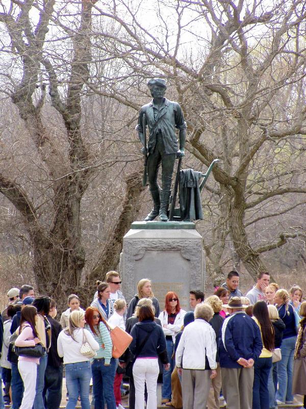 Crowded Statue