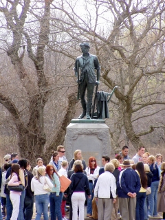 Crowded Statue